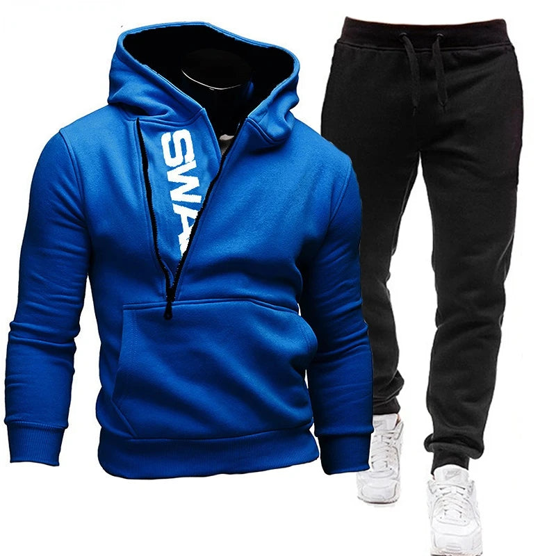 Mens Tracksuits Sweatshirt + Sweatpants Sportswear