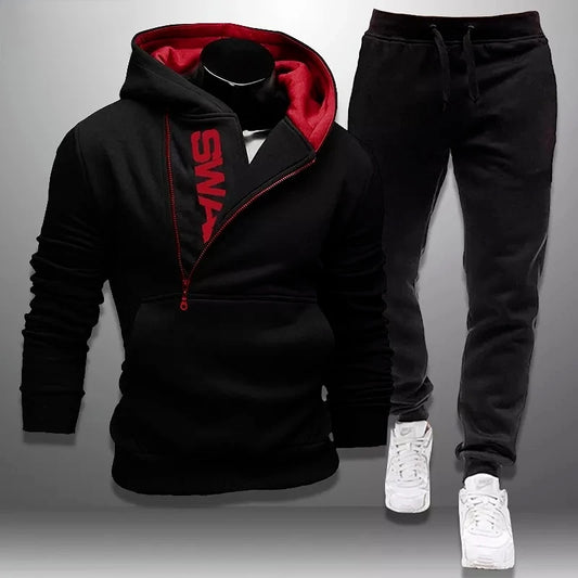 Mens Tracksuits Sweatshirt + Sweatpants Sportswear