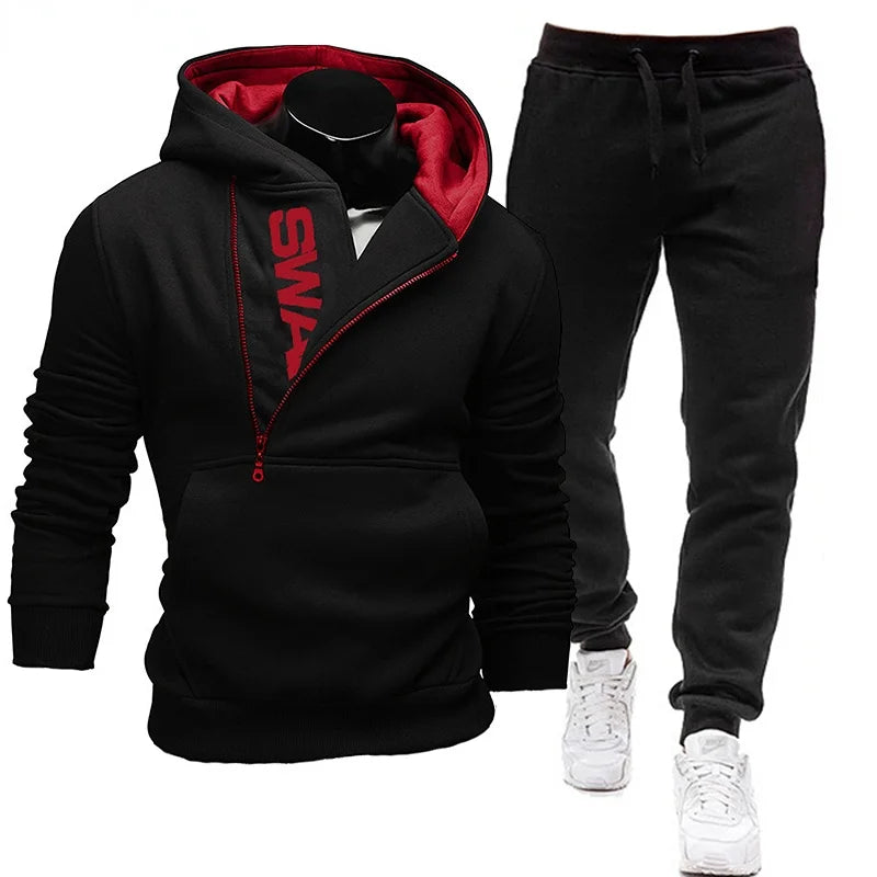 Mens Tracksuits Sweatshirt + Sweatpants Sportswear