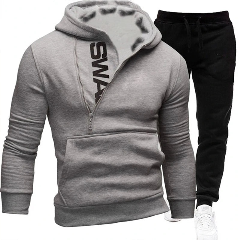 Mens Tracksuits Sweatshirt + Sweatpants Sportswear